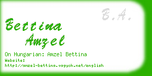 bettina amzel business card